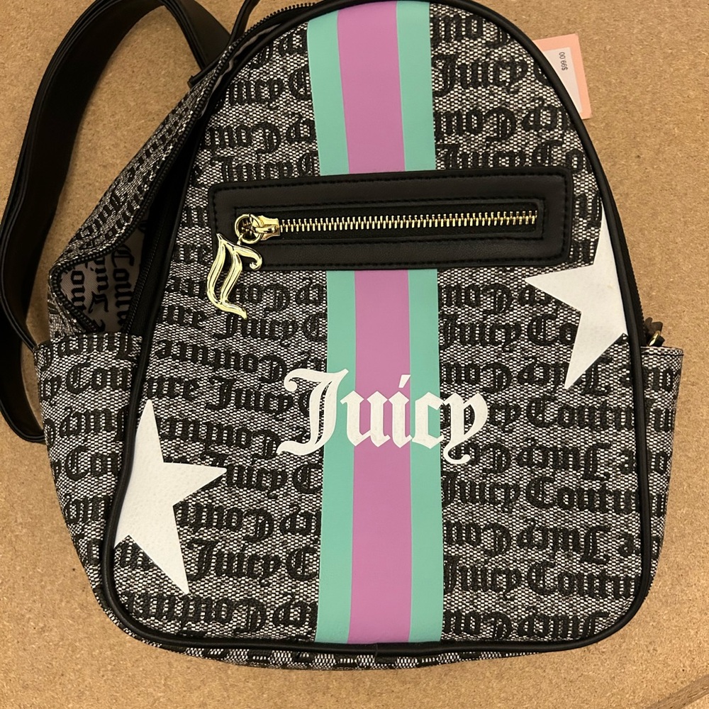 Juicy Couture Black and Multicolor Backpack